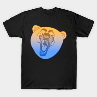 Orange and Blue Fade Bear T-Shirt